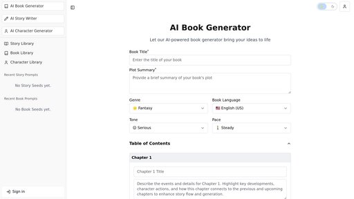 AI Book Generator preview