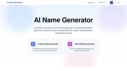 AI Name Generator preview