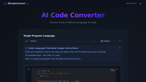 AICodeConvert preview