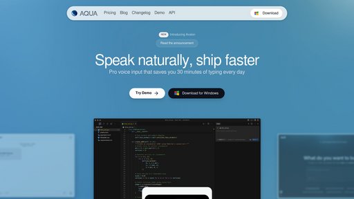 Aqua Voice preview
