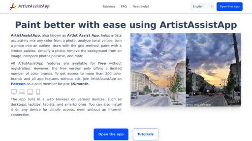 ArtistAssistApp preview