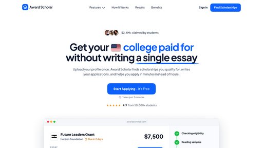 Award Scholar preview