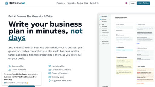BizPlanner AI preview