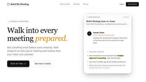 Brief My Meeting preview