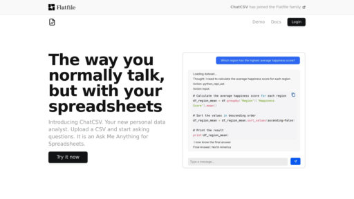 ChatCSV preview
