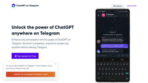 ChatGPT on Telegram preview