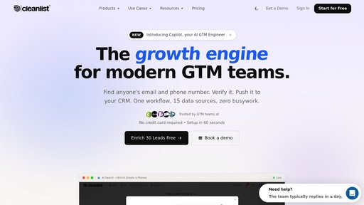 Cleanlist preview