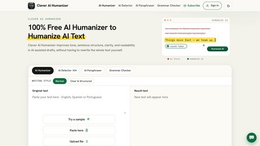 Clever AI Humanizer preview