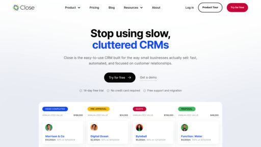 Close CRM preview