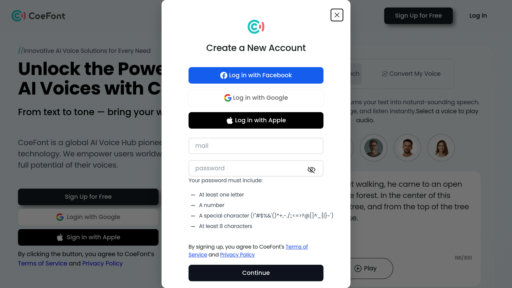 CoeFont CLOUD preview