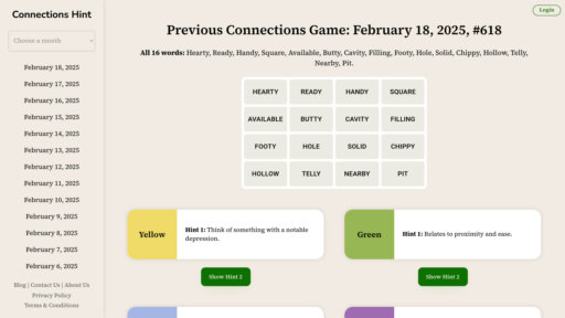 Connections Hint AI preview