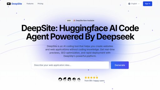 DeepSite preview