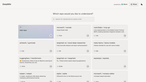 DeepWiki preview