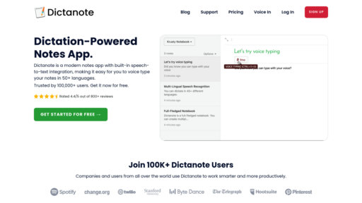 Dictanote preview