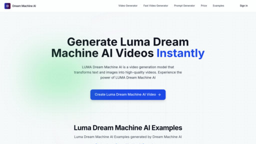 Dream Machine AI preview