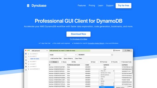 Dynobase preview