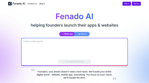 Fenado AI preview