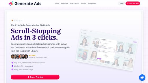 Generate Ads AI preview