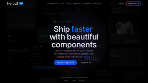 HeroUI Pro preview