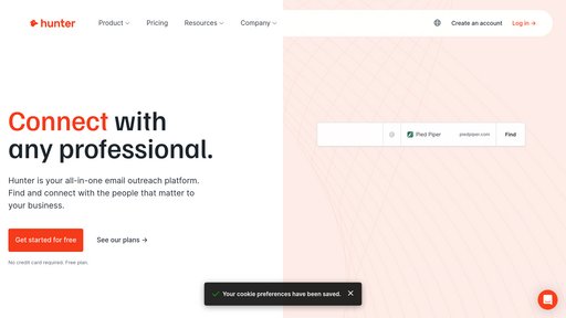 Hunter.io preview