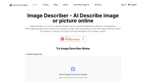 Image Describer Online preview