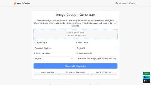 Image-to-Caption preview