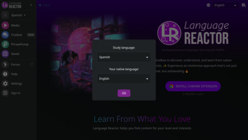 Language Reactor preview