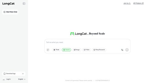 LongCat API Platform preview