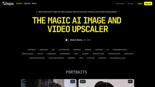 Lupa Upscaler preview