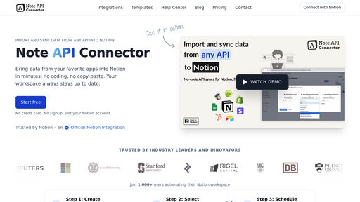 Note API Connector preview