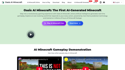 Oasis AI Minecraft preview