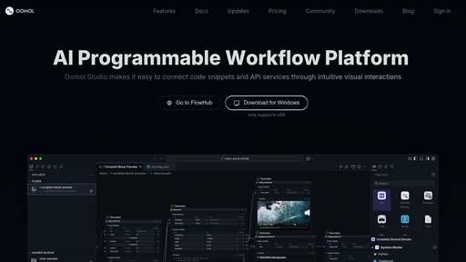 OOMOL Studio preview