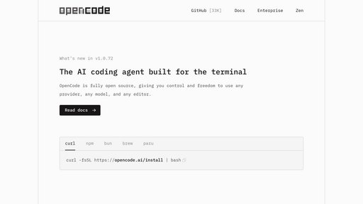 OpenCode preview