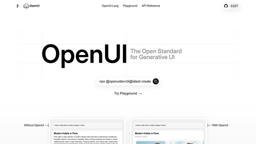 OpenUI preview