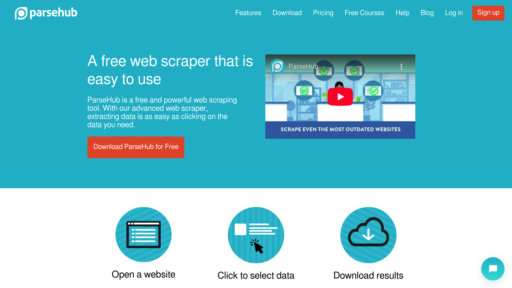 ParseHub preview