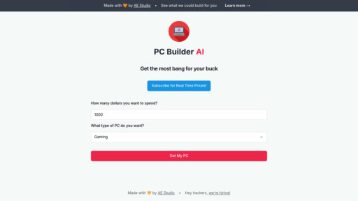 PC Builder AI preview
