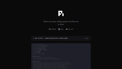 Pi Coding Agent preview