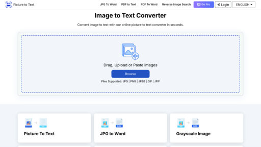 Picture to Text preview