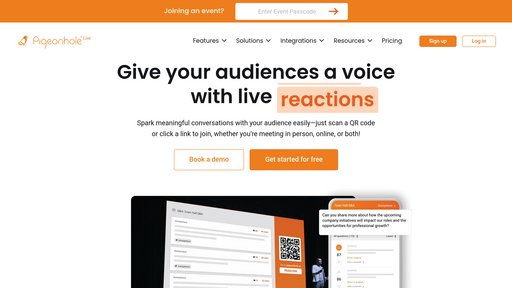 Pigeonhole Live preview