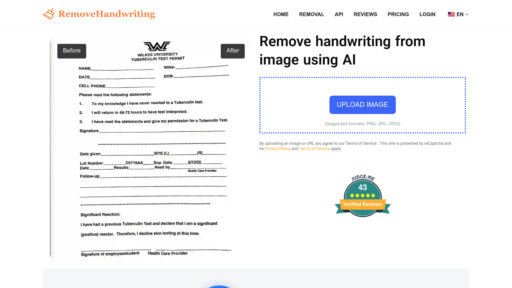 RemoveHandwriting preview