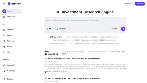 Reportify preview