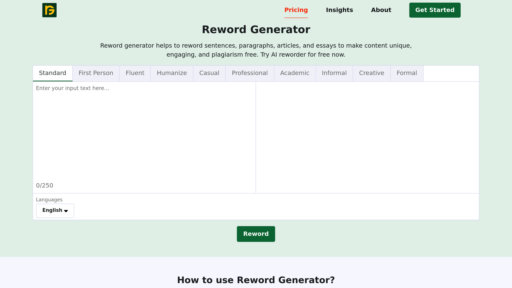 ReWord Generator preview