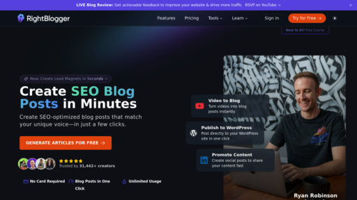 RightBlogger preview