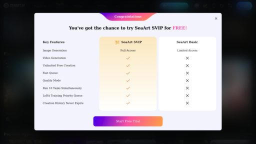 SeaArt AI preview