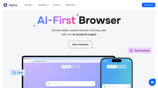 Sigma AI Browser preview