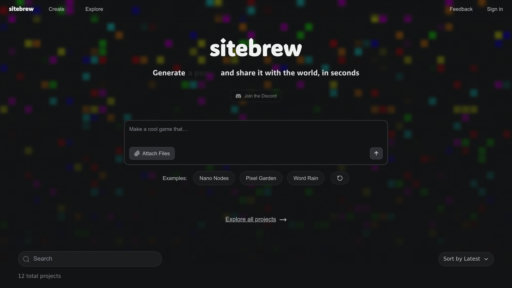 Sitebrew AI preview