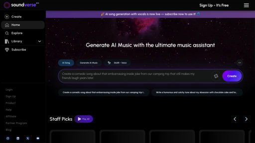 Soundverse AI preview