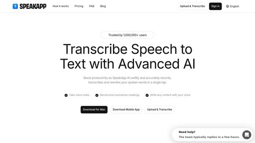 SpeakApp AI preview
