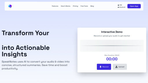 SpeakNotes preview