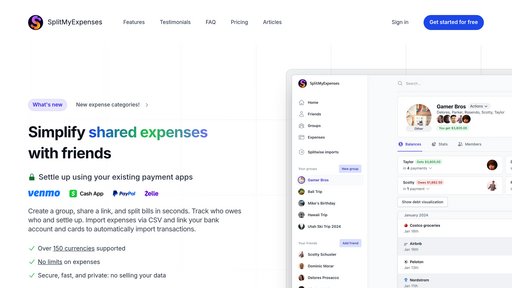 SplitMyExpenses preview